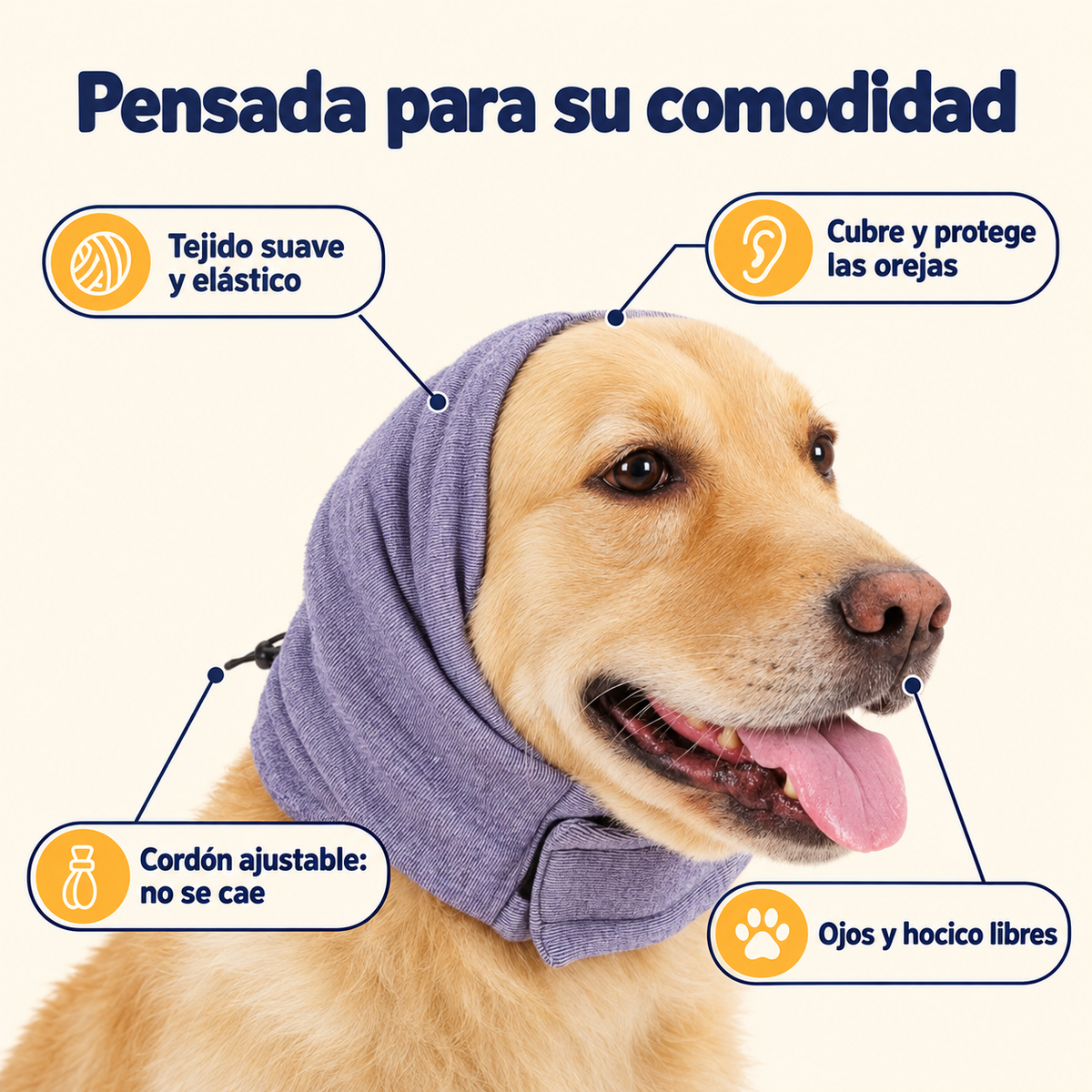 Silecan™ - Capucha Calmante Antirruido para Perros
